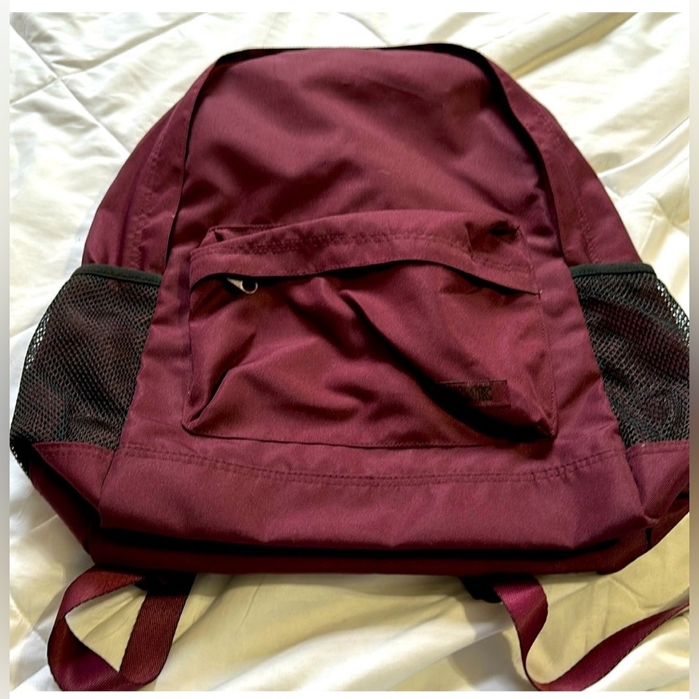 VGUC Pink Victoria’s Secret Multi-pocket Full Sized Backpack - Burgundy